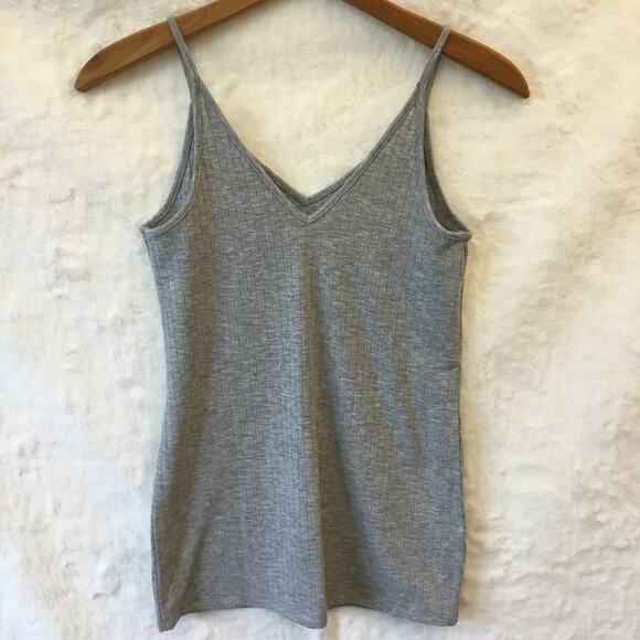 LOFT Tops - LOFT Gray Double V Cami